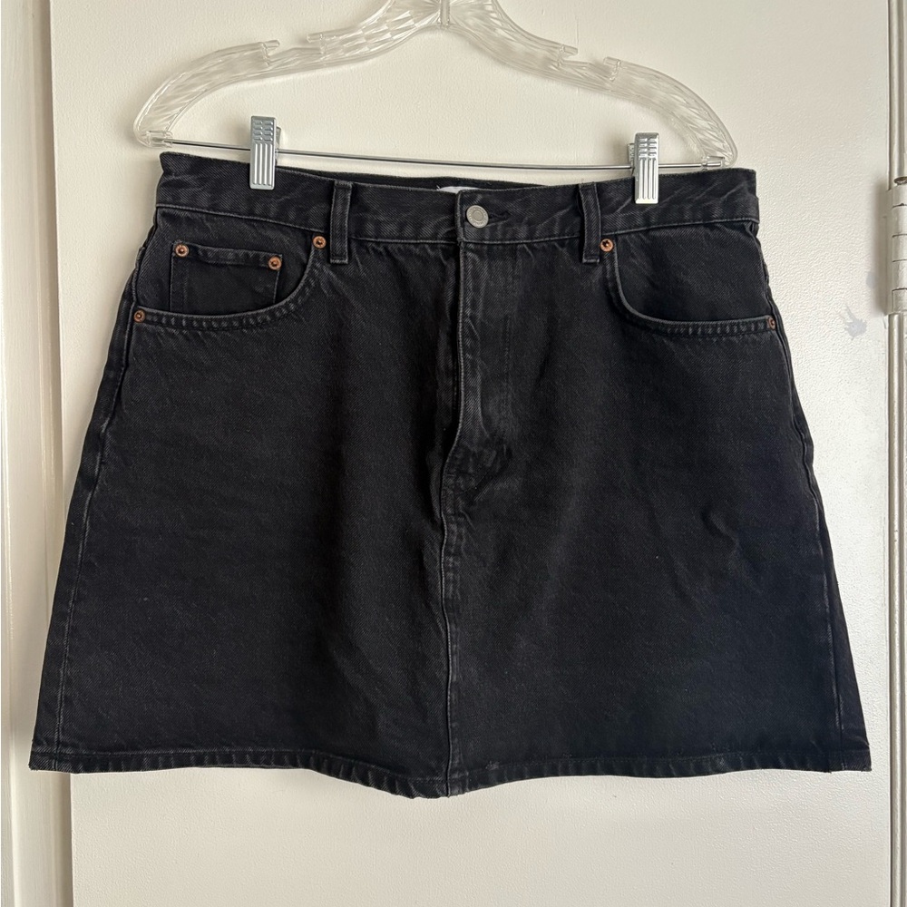 & Other Stories Black Mini Skirt